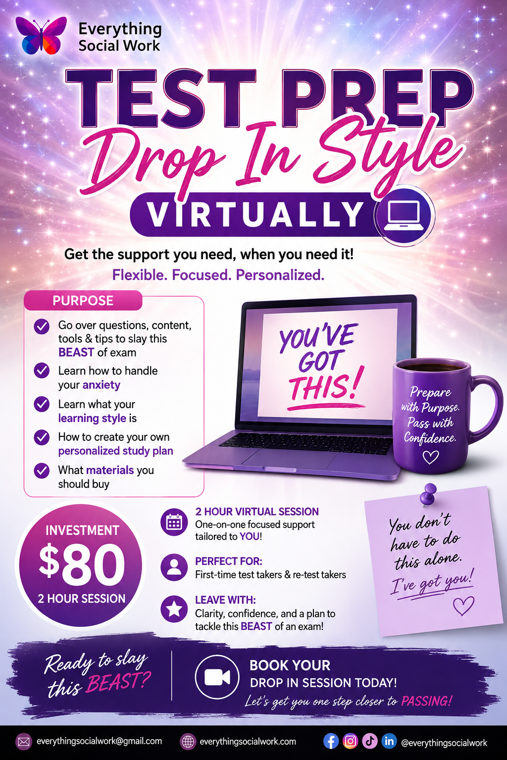 💜Test Prep Drop In Style 💜