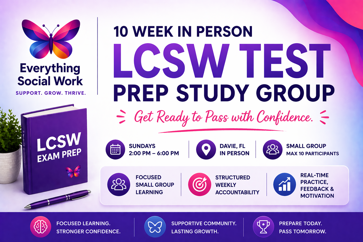 10 Week In Person  ASWB LCSW Test Prep Study Group - IN PERSON